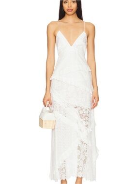 For Love And Lemons White Rosalyn Maxi